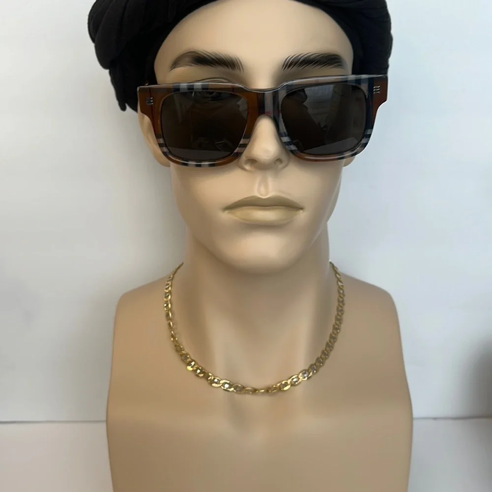 💯 - New Authentic BURBERRY Dark Gray Square Men's Sunglasses